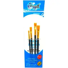 ALPEN - Set de pinceles planos sintéticos x 4 unds unicolor