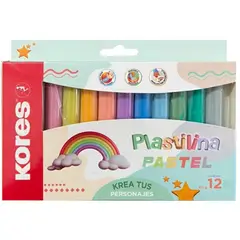 KORES - Plastilina Jumbo Pastel X 12 Unds