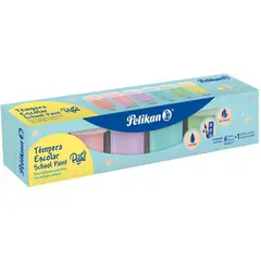 PELIKAN - Témpera Escolar Pastel X 6 Unidades