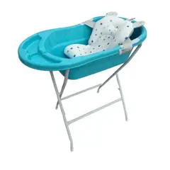 PRODEHOGAR - Bañera o tina para bebe con cojin o malla y base metálica