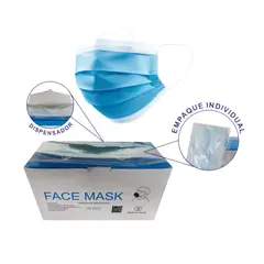 GENERICO - Tapabocas Face Mask Desechable Empaque Individual X 50und