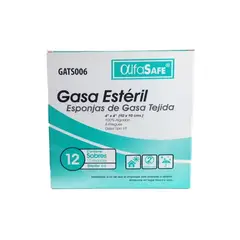 ALFA SAFE - Gasa Alfasafe Esteril Tejida 4x4 X 24und