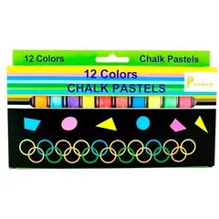 FABER CASTELL - Tiza pastel x 12 corriente pushing