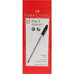 FABER CASTELL - Bolígrafo poly f x12 unds faber