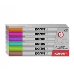 KORES - Marcador Borrable Korés Para Tablero X6 Unds k-Marker