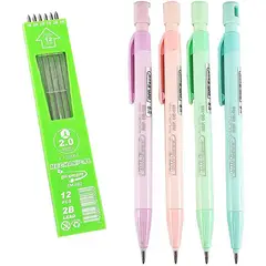 OFFI ESCO - Portaminas 2.0 colores pasteles + caja de minas x 12 unids