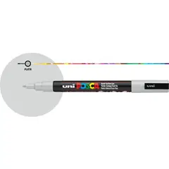 POSCA - Marcador gráfico de Vinilo Pc-3m Plateado