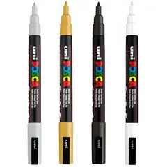 POSCA - Marcador Gráfico De Vinilo Pc-3m X 4 Unidades