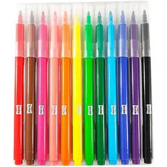 SCRIBE - Plumones marcadores punta fina x12 colores