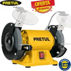 PRETUL - Esmeril de banco marca 16 HP 5 Pulgadas 120 W
