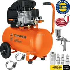 TRUPER - Compresor aire gratis pistola manguera 50 lts 3 1/2hp