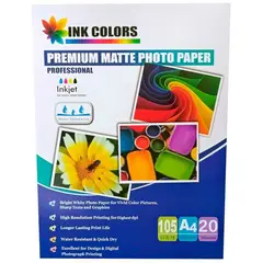 STUDMARK - Papel Blanco Calcio 105 gr X 20 Unds Tamaño A4.