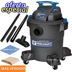 TOOLCRAFT - Aspiradora sopladora de sólidos y líquidos 4 hp 6 gls tc4184