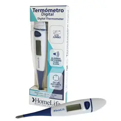 HOMELIFE - Termometro Digital Punta Flexible Azul