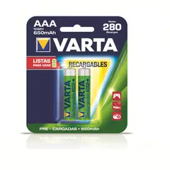 VARTA - Pila Recargable Opp Aaa X 2und Vld 724