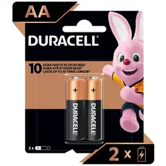 DURACELL - Pilas Alcalinas Aa De Larga Duración - Pack De 2
