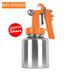 TRUPER - Pistola de aire para pintar en acero de 10 psi a 50 psi 1 litro