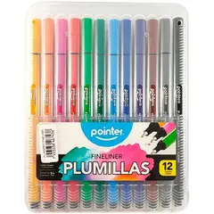 POINTER - Set Micropuntas, Plumillas Trazo Fino 0.4 mm X12 Und