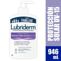 LUBRIDERM - Crema Uv-15 Protector Solar X 946ml