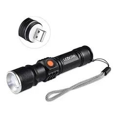 GENERICO - Linterna Tactica Mini Recargable Usb Bolsillo ¡ Potente Led