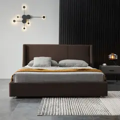EKONOMODO COLOMBIA - Colchon Queen 1 Pillow con Cama en pino Mousai Cafe 160x190 cm