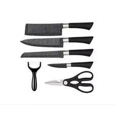 AMERICO SHOP - Juego Cuchillos X6 Piezas Acero Inoxidable con Pelador