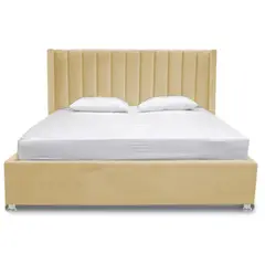 EKONOMODO COLOMBIA - Base cama con Espaldar Queen + Puff en pino Julieta Gris Plomo 160x190