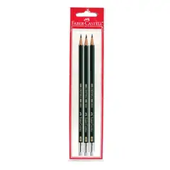 FABER CASTELL - Lápiz Graduado X 3 Unds 6b, Hb, 2h, 9000