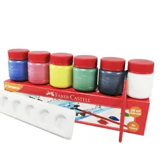 FABER CASTELL - Temperas X 6 Colores Primarios.