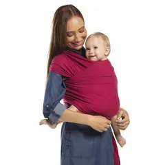 COZYTOS - Fular CONVENCIONAL -VINOTINTO cargador porta bebes