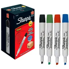 SHARPIE - Marcador permanente tank caja x 12 surtidos