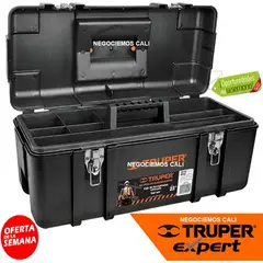 TRUPER - Caja herramientas industrial broches metálicos 26´´ profesional