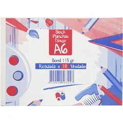 ICOPEL - Block Planchas De Dibujo A6 (1/8) Rotulada X 20 hojas