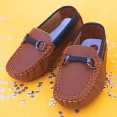 PAPOS - Apaches Otelo Miel, Mocasines Niños - Café