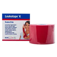 LEUKOTAPE - Venda Elastica Rojo 5cm X 5m