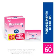 MK - Precio Especial Biocalcium C 500mg+200 U.i X 60 Sobres