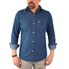 LEC LEE - Camisa En Denim Para Hombre ?ndigo Oscuro.