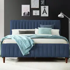 EKONOMODO COLOMBIA - Colchon Semidoble 1 Pillow con Cama en pino Vitale Azul 120x190 cm