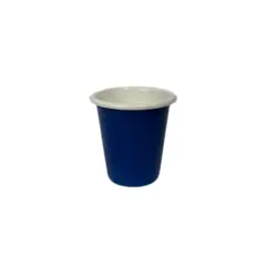 CRIOLLA - Vaso 8 azul borde blanco Peltre.