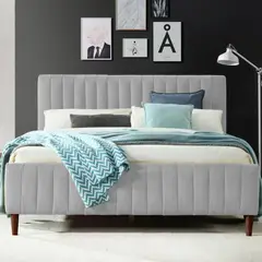 EKONOMODO COLOMBIA - Colchon Semidoble 1 Pillow con Cama en pino Vitale Gris 120x190 cm