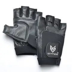 GENERICO - Guantes en cuero sin muñequera