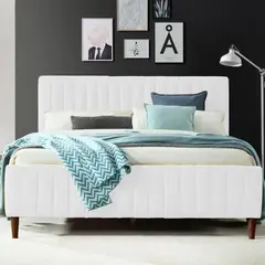 EKONOMODO COLOMBIA - Colchon King 1 Pillow Con Cama En Pino Vitale Blanco 200X200 Cm