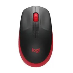 LOGITECH - Mouse Inalámbrico M190 Full-size Pila Aa 1 Rojo-Negro