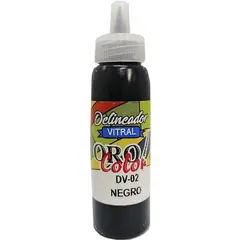 GENERICO - Delineador orocolor bordeador para vitral color negro dv-02