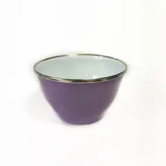 CRIOLLA - Bowl 10 cm lila borde metalico Peltre.