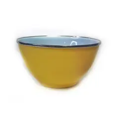 CRIOLLA - Bowl 14 cm narciso borde metalico Peltre.