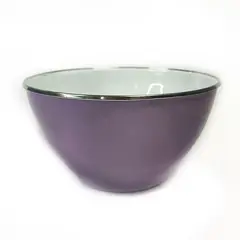 CRIOLLA - Bowl 16 cm lila borde metalico Peltre.