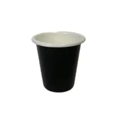 CRIOLLA - Vaso 8 negro borde blanco Peltre.