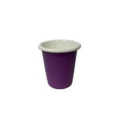 CRIOLLA - Vaso 8 lila borde blanco Peltre.