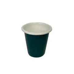 CRIOLLA - Vaso 8 verde borde blanco Peltre.